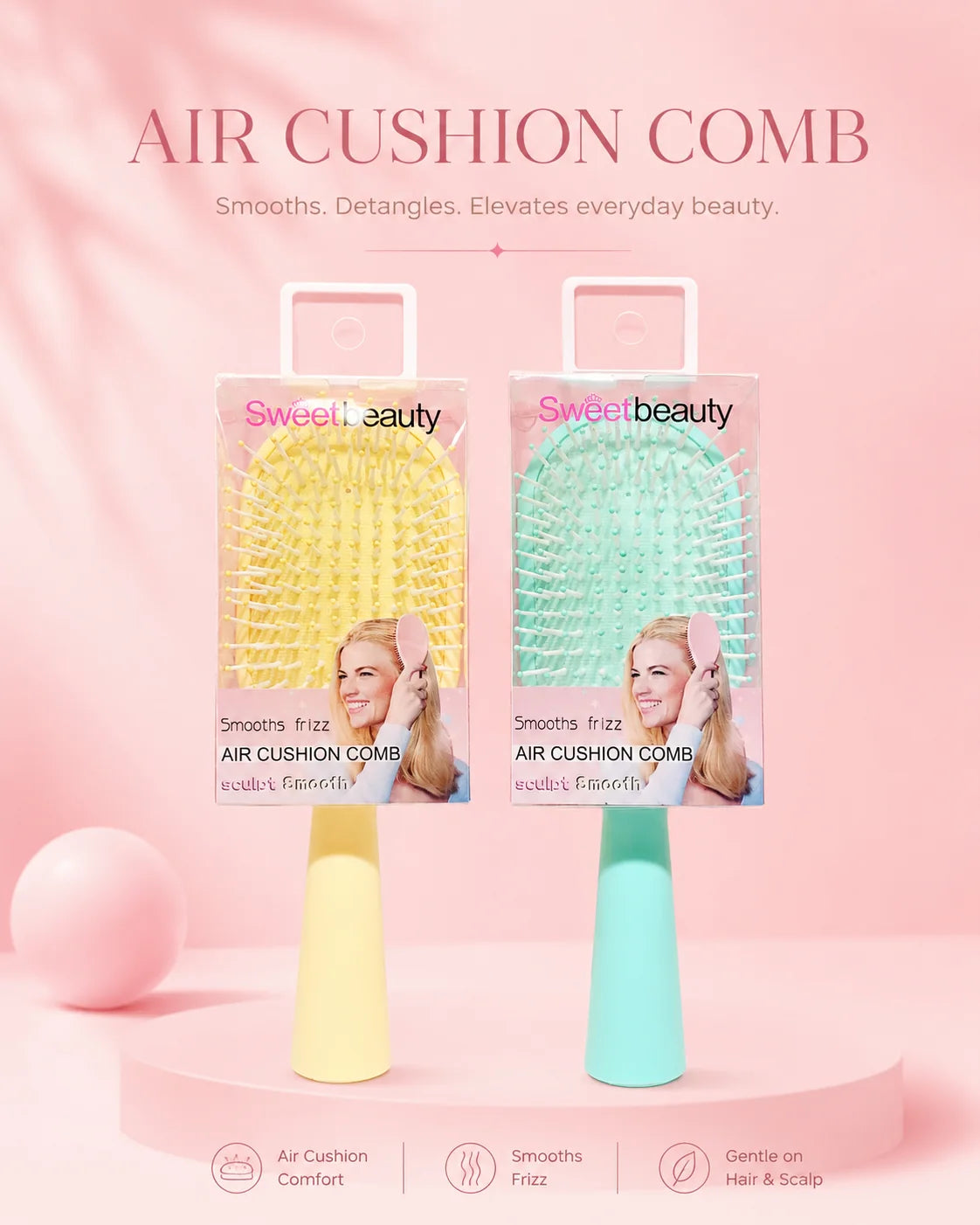 Colorful Cushion Combs